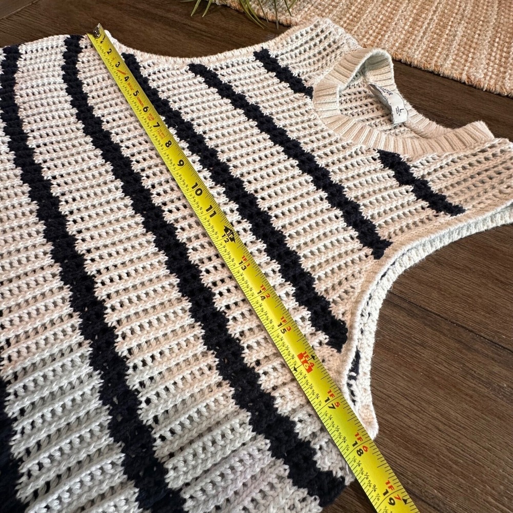 Two Striped Knit Cropped Summer Tank Tops Hollister/ Jessica Simpson Size L - Picture 6 of 16